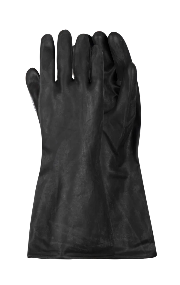 Chemical Unlined Smooth Rubber Gloves - 35cm