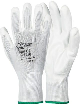 PU Inspector Gloves  - White