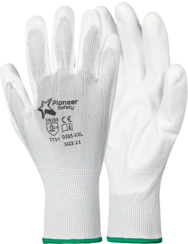 PU Inspector Gloves  - White