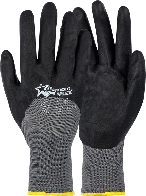 Flex Grey Nylon Gloves