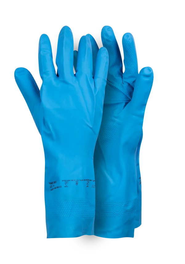 Chemical Blue Nitrile Household Gloves