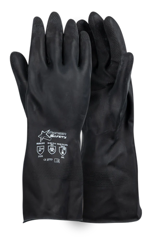 Chemical Rubber Flock Lined Gloves