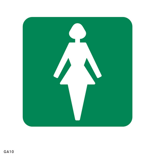 Ladies Toilet safety sign (GA10)