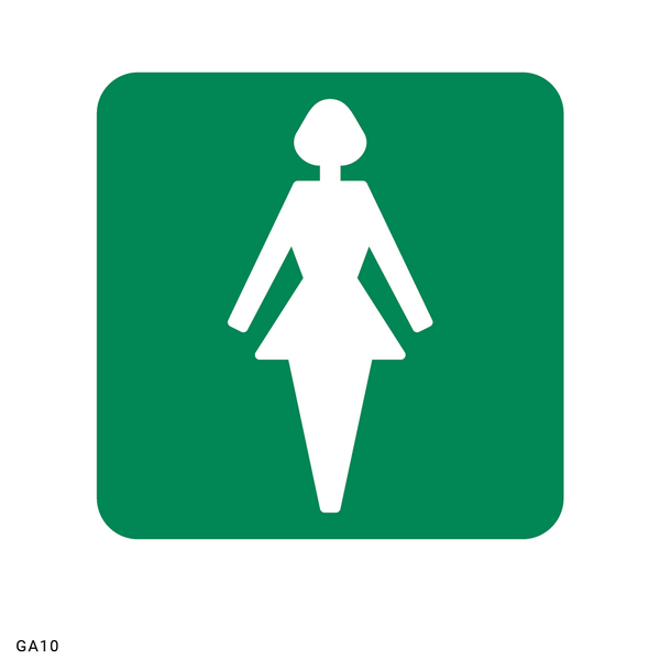 Ladies Toilet safety sign (GA10)