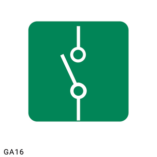 Electric Isolator Switch safety sign (GA16)