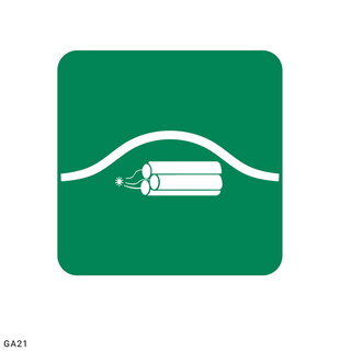 Location Of Bomb Bag safety sign (GA21)