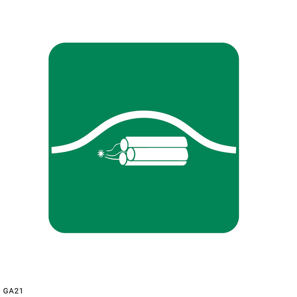 Location Of Bomb Bag safety sign (GA21)