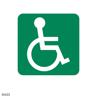 Allocated To Or Accessible to Wheelchair safety sign (GA22)