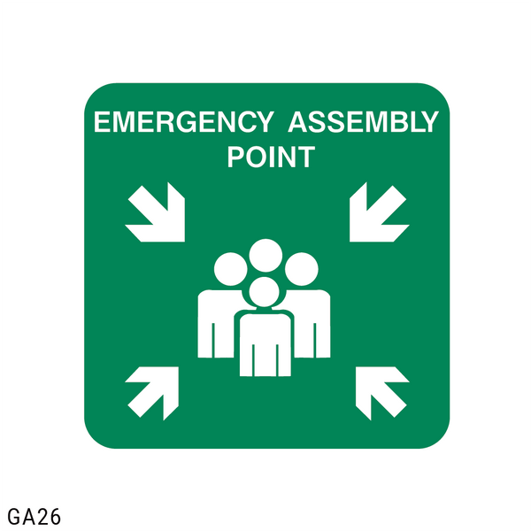 Emergency Assembly Point safety sign (GA26)