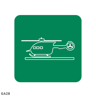 Helicopter Pad safety sign (GA28)