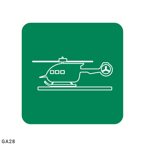 Helicopter Pad safety sign (GA28)