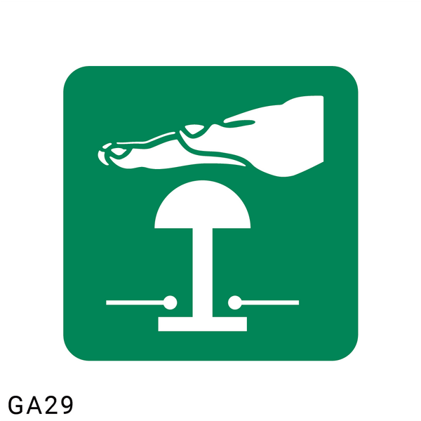 Emergency Stop safety sign (GA29)