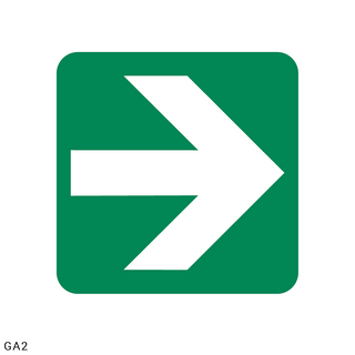Green Arrow safety sign (GA2)