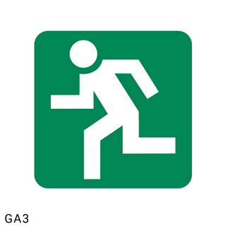 Running Man (Left) safety sign (GA3)