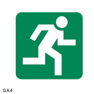 Running Man (Right) safety sign ( GA4 )