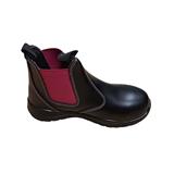 Ella Daisy Ladies Pull-On Safety Boots - Black/Pink - Size 8