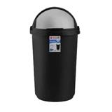 Bin Refuse Bin Flip Top 50Lt Silver & Black Collect Only