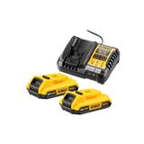 Dewalt Battery Kit 2 Bat Plus Charger 18V Dcb1104D2 Qw