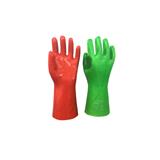 Gloves PVC Reinforced Hi-Vis Red/Green 27 cm G091