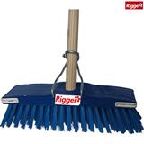 Broom Household Delux Flagged C/W Wood Hndl Rigger