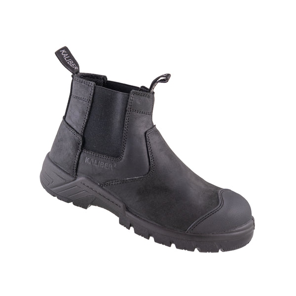 Hammer Safety Boot: Work boot with laces, composite toe cap, and textured sole.