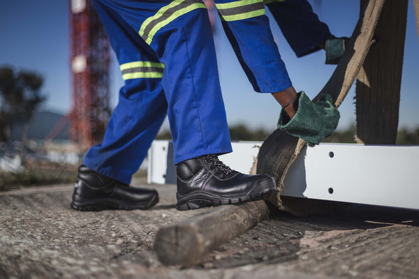 Hawk Safety Boots: Work boot with laces, reflective tabs, and a comfortable design.