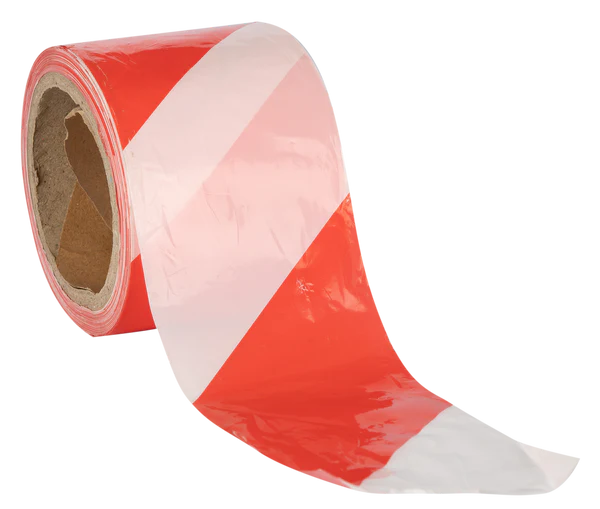 Barrier Tape Red and White 500m Roll