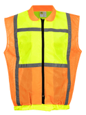 Pioneer Sleeveless Reflective Jacket - Lime and Orange