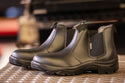 Kaliber Chelsea Boot: Chelsea boot with elastic sides, steel toe cap, and easy pull-on design.