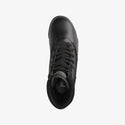 Magnum Classic Wide: Black work boot with laces, full-grain leather upper, and breathable mesh panels.