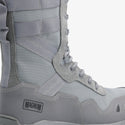 Raptor LTE 8.0 SZ: Grey work boot with laces, shock absorption, breathable material, and a YKK zipper.