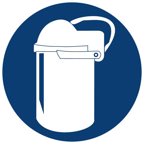 Face Protection Shall Be Worn SABS safety sign (MV10)