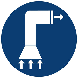 Air Extraction Shall Be Used SABS safety sign (MV13)