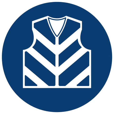 Reflective Jacket Shall Be Worn safety sign (MV25)