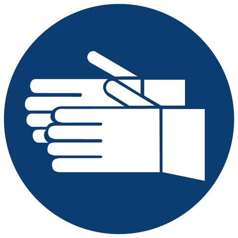 Hand Protection Shall Be Worn safety sign (MV5)