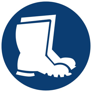 Foot And Leg Protection Against Liquids Shall Be Worn safety sign (MV6)