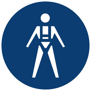 Full Body Harnesses And Lifelines Shall Be Worn safety sign (MV 18)
