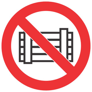 No Stacking, Do Not Obstruct SABS safety sign (PV14)