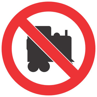 No Locomotives beyond This Point safety sign (PV17)