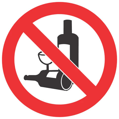 No Alcohol SABS safety sign (PV22)