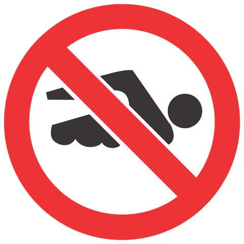 No Swimming SABS safety sign (PV24)