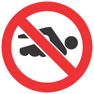No Swimming SABS safety sign (PV24)