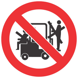 No Lifting On Forklifts SABS safety sign (PV29)