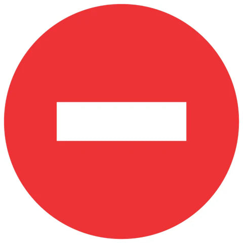 No Entry SABS safety sign (PV6)