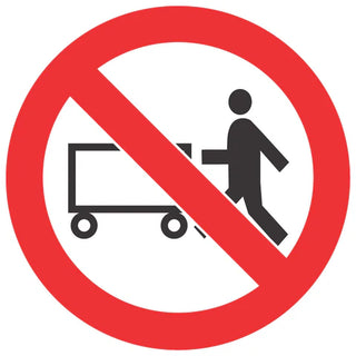 No Hand Trolleys SABS safety sign (PV9)