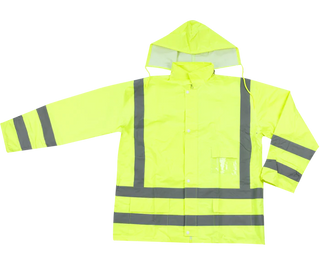 Poineer Hi-Viz Rain Jacket Lime