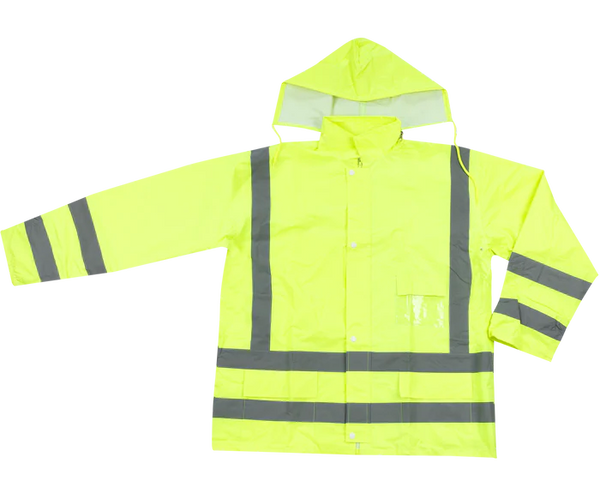 Poineer Hi-Viz Rain Jacket Lime