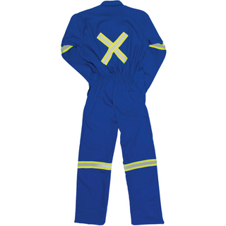 Royal Blue Boiler Suit Poly-cotton with reflective