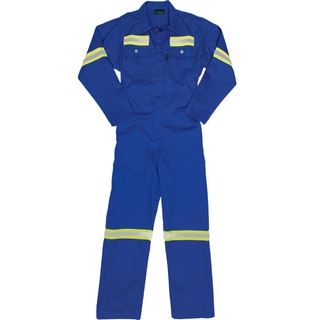 Royal Blue Boiler Suit Poly-cotton with reflective