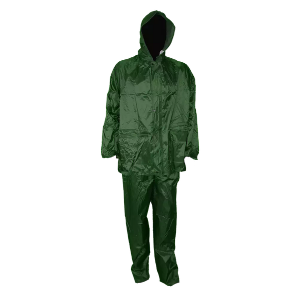 PVC Rubberised Rain Suit Olive Green